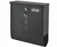 Modernhome HPB2210-GS Mailbox with Newspaper Holder, Galvanized Steel, Anthracite