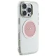 Guess dėklas iPhone 16 Pro Max telefonui IML Metal Colored Circle MagSafe, rožinis