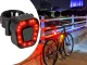 Galinis dviračio žibintas 14 LED, įkraunamas USB, raudona šviesa, juodas