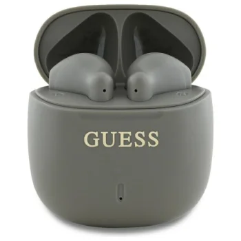 Belaidės ausinės Guess TWS Printed Classic Logo, pilkai rudos (taupe)