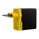 FNIRSI 65W GaN USB-C maitinimo blokas įkroviklis, geltonas ir juodas