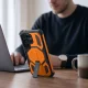 Tech-Protect MagBlast dėklas ir 2 apsauginiai stiklai Samsung Galaxy S26 Ultra, juodas/oranžinis