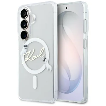 Karl Lagerfeld IML KC Script MagSafe Case for Samsung Galaxy S26, Transparent