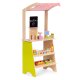 Ecotoys HM328234 Large Wooden Toy Shop for Kids with Terminal and Scales, 20 Elements