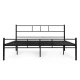 Metalinė lova su grotelėmis ModernHome, 140x200 cm, juoda