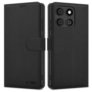 „Tech-Protect Wallet“ knygutės tipo dėklas „Motorola Edge 60 Fusion“, juodas