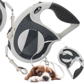 Automatinis pavadėlis šunims iki 20 kg, 5 m, juodas