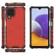 Dėklas Samsung Galaxy A22 4G Honeycomb Case su TPU rėmeliu, raudonas