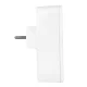 Elektros lizdų šakotuvas Maclean MCE248 F/W, 3 lizdai, 2x USB-A, 2x USB-C PD 20W, baltas