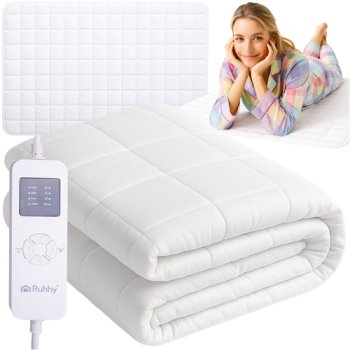 Ruhhy 26222 Heated Mattress Pad, 190x80 cm Electric Underblanket
