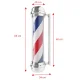 Gabbiano BB-02 didelis šviečiantis kirpyklos stulpas (Barber Pole), sidabrinis