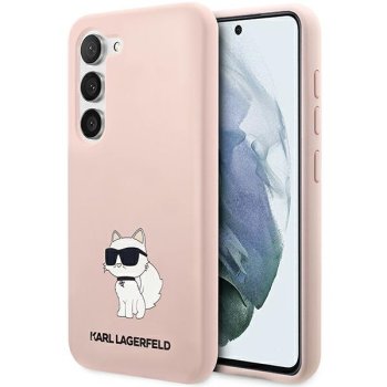 Karl Lagerfeld Liquid Silicone Ikonik Choupette dėklas Samsung Galaxy S23+, rožinis