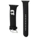 Karl Lagerfeld 3D Rubber Karl Head dirželis Apple Watch 42/44/45/49mm, juodas