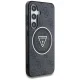 Guess 4G Glitter Triangle Buttons MagSafe dėklas Samsung Galaxy S25+, juodas