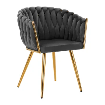 Velvet Salon Chair 4Rico QS-GW06G, Grey