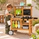 Vaikiška lauko purvo virtuvėlė ECOTOYS su kreidine lenta ir priedais