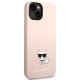 Karl Lagerfeld Silicone Choupette Body dėklas, skirtas iPhone 14 Plus, rožinis