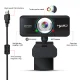 HXSJ S90 HD internetinė kamera 720P su mikrofonu, juoda