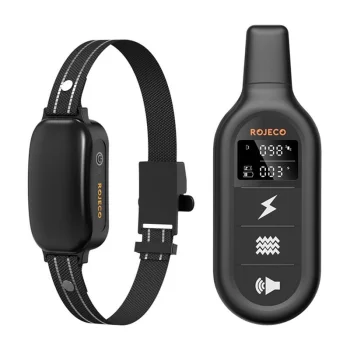 Rojeco PD521 Electric Dog Barking Collar, 1000m Range, Black