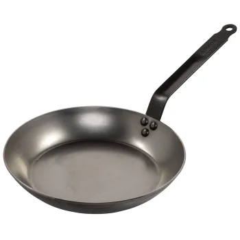 Geležinė keptuvė De Buyer Carbone Plus Lyonnaise 28 cm, juoda