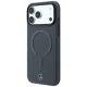 Mercedes Leather 3D MagSafe dėklas iPhone 18 Pro / 17 Pro, antracito