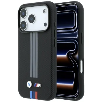 BMW M Quadrille Kevlar MagSafe dėklas iPhone 18 Pro Max, juodas