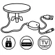 Berdsen BD-955 aktyvi vidaus ir lauko TV antena DVB-T2 4K, juoda