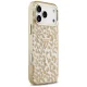 Guess IML Leopard Glitter MagSafe dėklas iPhone 17 Pro Max / 18 Pro Max, rudas