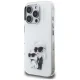Karl Lagerfeld IML Aquarelle Karl & Choupette & Logo dėklas iPhone 16 Pro Max, baltas