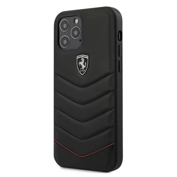 Ferrari dėklas iPhone 12 / 12 Pro, Off Track Quilted, juodas