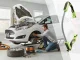 Universal LED workshop lamp with magnet and battery, 125–182 cm, for car hood