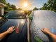 Neperšlampamas automobilio uždangalas su veidrodėlių kišenėmis XXL, sidabrinis