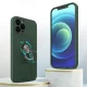 Silikoninis dėklas Samsung Galaxy S21+ 5G su žiedu-stovu, sidabrinis