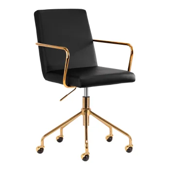 Activeshop QS-OF211G Kosmetologinė Kėdė, Juoda/Auksinė