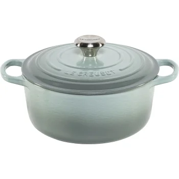 Ketaus puodas-troškintuvas Le Creuset Signature, apvalus, 24 cm, Sea Salt