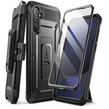 Apsauginis dėklas Supcase Unicorn Beetle Pro, skirtas Samsung Galaxy S24 FE, juodas