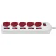 Maclean MCE204 R/W maitinimo ilgintuvas, 5 lizdai, su jungikliais, 1,5 m