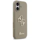 Guess Silicone Big 4G Script dėklas, skirtas iPhone 17, rudas