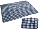 Waterproof Picnic and Beach Blanket XXL, 150x200 cm, Blue Checkered