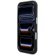 Karl Lagerfeld dėklas iPhone 18 Pro / 17 Pro Grained Embossed Ring & Kameo MagSafe, juodas