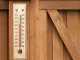 Medinis sieninis termometras vidaus ir lauko erdvėms, nuo -40 iki +50 °C, šviesiai rudas