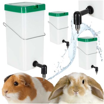 Rabbit Water Bottle for Small Animals and Rodents 1L, 3 Pack