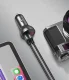 Automobilinis įkroviklis Baseus 2x USB 24W su LCD ir „trys viename“ laidu, juodas