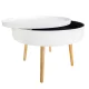 Modernhome apvalus kavos staliukas su dėtuve, 60 cm