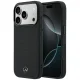 Mercedes Leather Mesh with Bow Line MagSafe dėklas telefonui iPhone 18 Pro / 17 Pro, juodas
