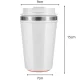 Termopuodelis su siurbtuku, neapverčiamas, 380 ml, baltas