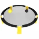 Roundnet žaidimo rinkinys su apvaliu tinklu ir 2 kamuoliais, 90 cm, juodas/geltonas