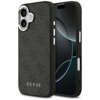 Guess 4G Classic Logo MagSafe dėklas iPhone 17 telefonui, juodas