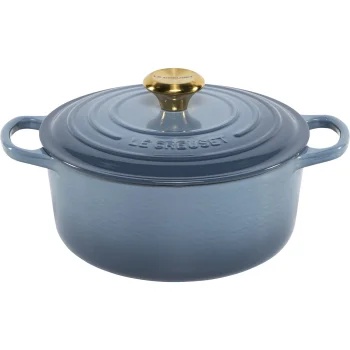 Le Creuset Signature apvalus ketaus puodas 24 cm 4,2 l, Chambray Blue