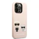 Karl Lagerfeld Silicone Karl & Choupette MagSafe dėklas iPhone 14 Pro Max, rožinis